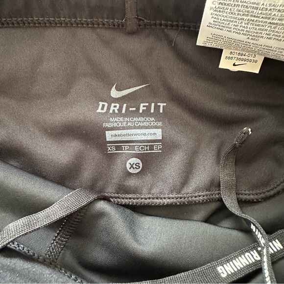 NWT Nike POWER SPEED Running Capris 801694-013 Black PINK - Picture 7 of 14